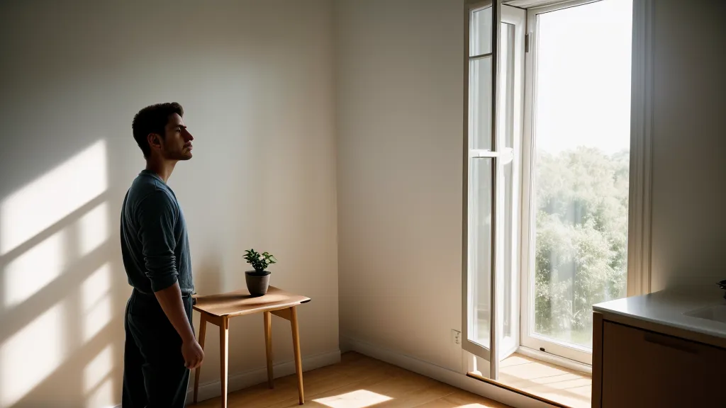 Relâcher les tensions musculaires pour retarder l'éjaculation : homme allongé dans le noir, mâchoire serrée par la tension accumulée