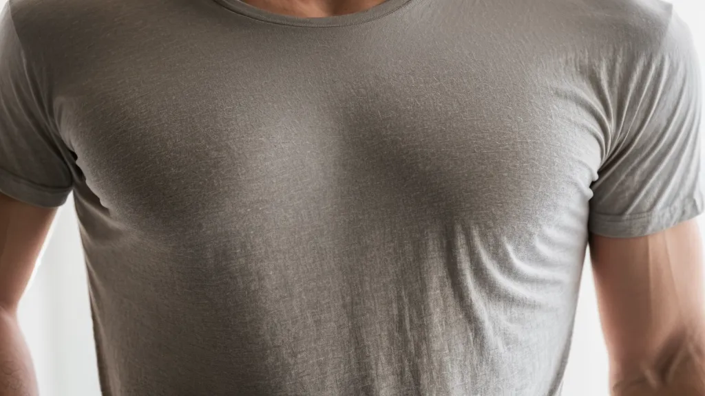 Gros plan d'un homme prenant une respiration ventrale profonde
