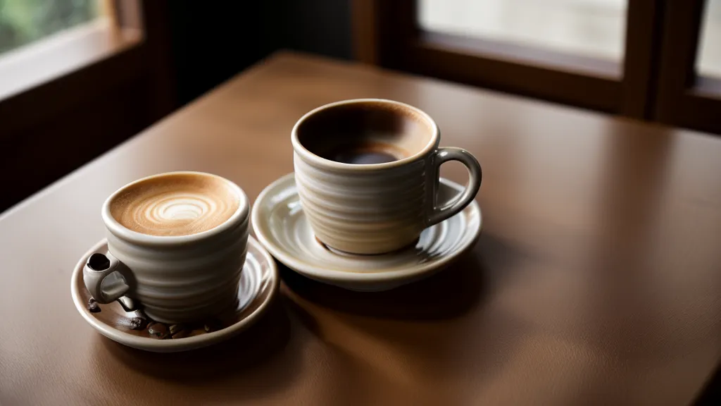 Une tasse de café solitaire sur une table en bois dans un moment de calme
